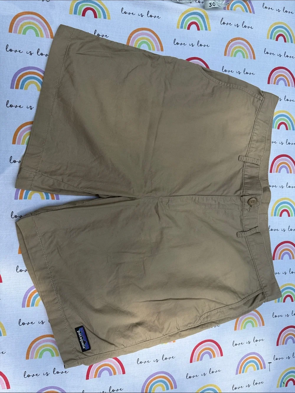 Patagonia Men's Flat Front Shorts in Khaki